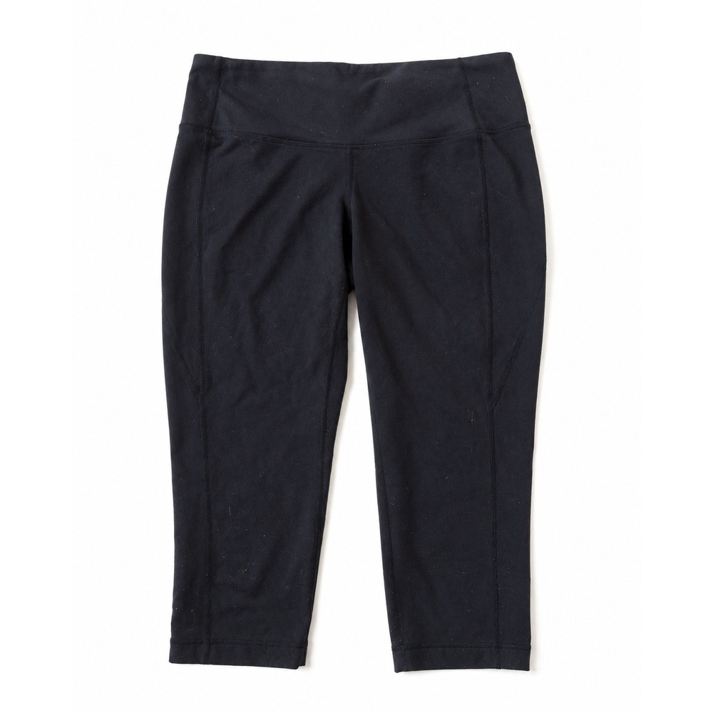 Athleta Black Capri Leggings Womens Medium Yoga Running Workout Pants Cropped
